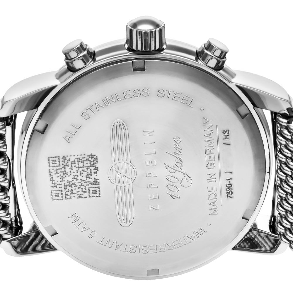ZEPPELIN 7690-M1 Watch - 100th Anniversary Series Silver Automatic Watch Water Resistant 2-Year Warranty Authentic Design (Im