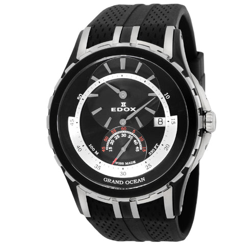 77002357NNIN Grand Ocean 2-Year Warranty Black Silver Stainless Steel Water Resistant Elegant Design