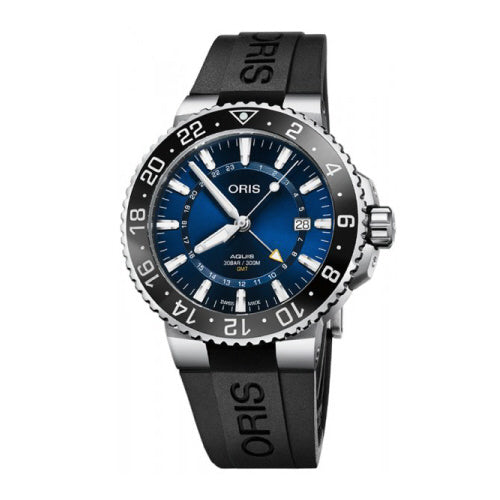 ORIS 79877544135424 Watch - Men's Rubber GMT Stylish Design Water Resistant Swiss Movement