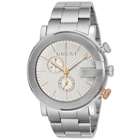 GUCCI G-Chrono White with 2-Year Warranty YA101360 [Parallel Import]