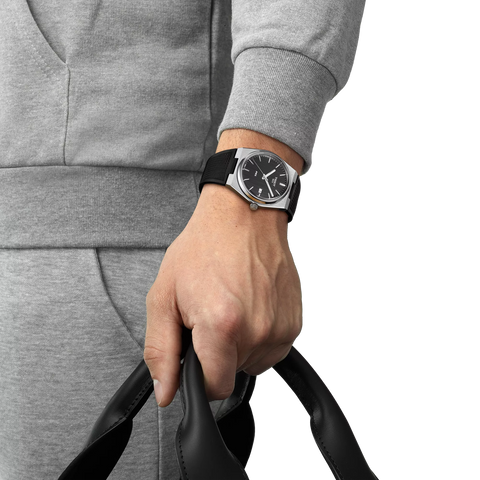 TISSOT T137.410.17.051.00 Watch - PRX Quartz Stylish Black Rubber Strap Water Resistant Swiss Made (Image 8)