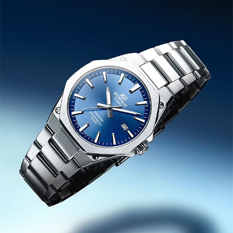 Casio Men's EDIFICE 3-Hand Analog Metal Band Watch EFR