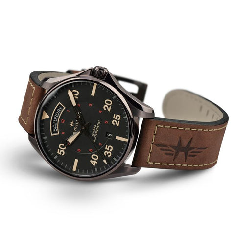 Hamilton H64605531 Watch - Khaki Aviation Day Date Auto (Image 3)