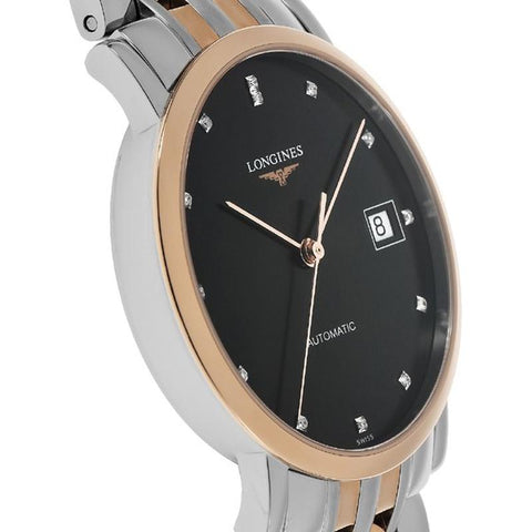 Longines Elegant Black Parallel Import with 2-Year Warranty L4.809.5.57.7