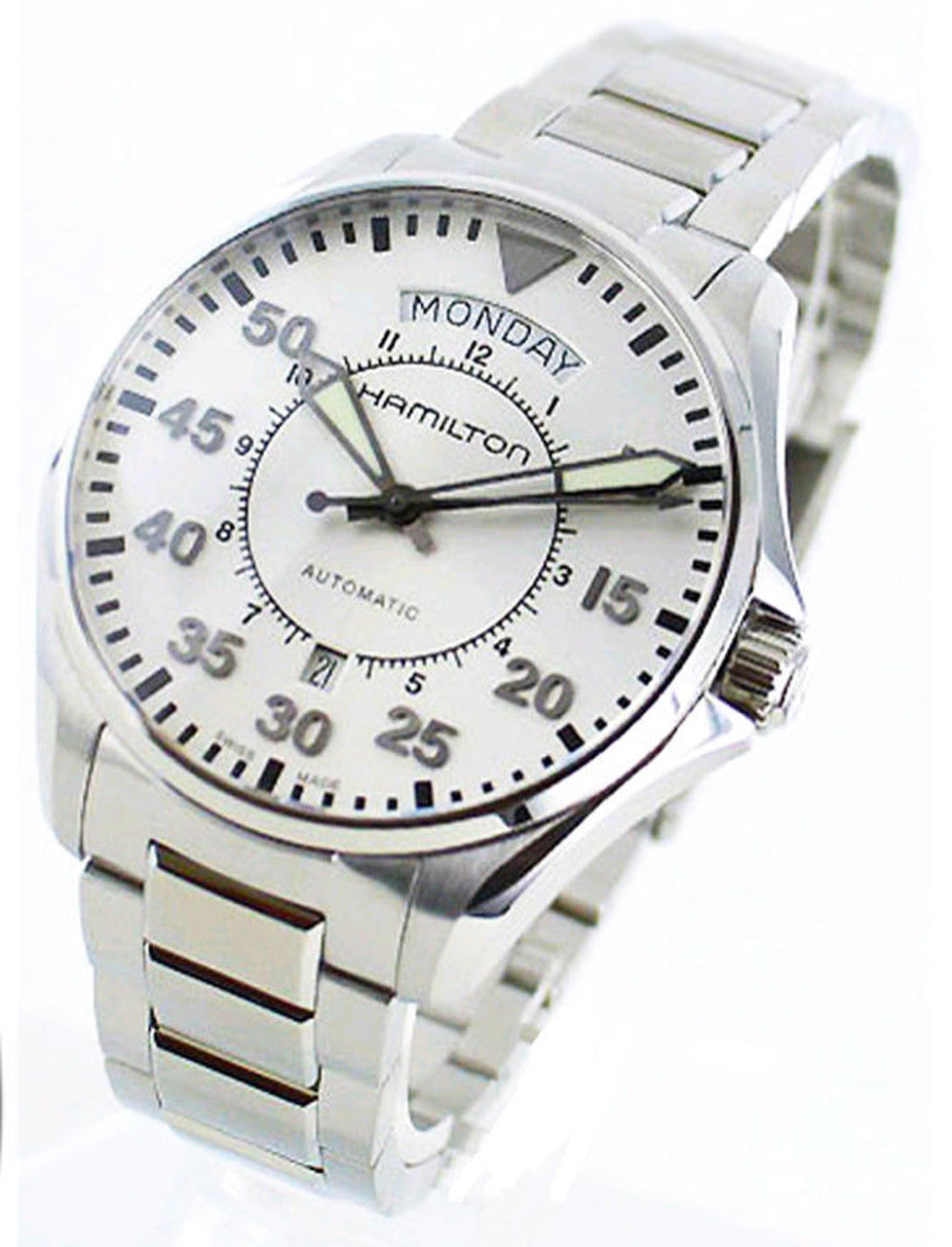 Hamilton H64615155 Watch - Khaki Aviation Pilot Day Date Auto