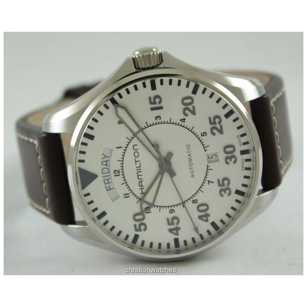 Hamilton H64615555 Watch - Khaki Aviation Pilot Day Date Auto (Image 2)