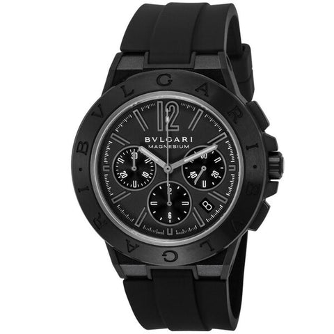 BVLGARI DG42BSMCVDCH Watch - Men's Diagono Magnesium Black Parallel Import with 2-Year Warranty