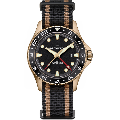 Hamilton H82565930 Watch - Khaki Navy Scuba Automatic GMT 43mm Bronze