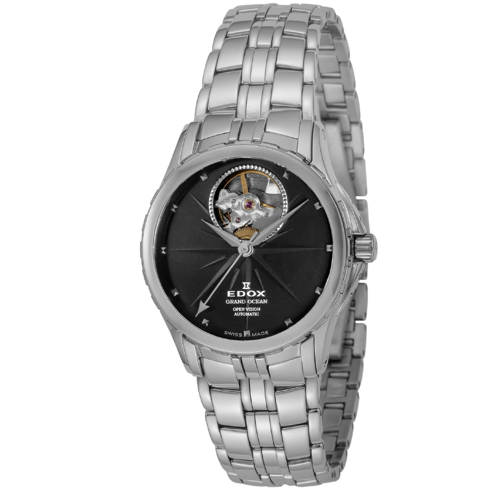 EDOX 85013-3-NIN Watch - Grand Ocean 2-Year Warranty Black [Parallel Import]