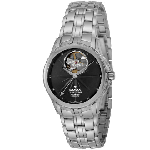 EDOX 85013-3-NIN Watch - Grand Ocean 2-Year Warranty Black [Parallel Import]