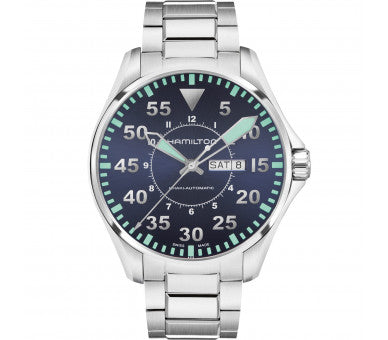 Hamilton H64715145 Watch - Khaki Aviation Pilot Day Date Auto (Image 4)