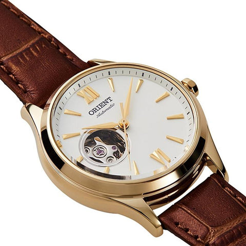 ORIENT ORIENT Automatic Mechanical Automatic Open Heart White Silver White/Brown RN-AG0728S