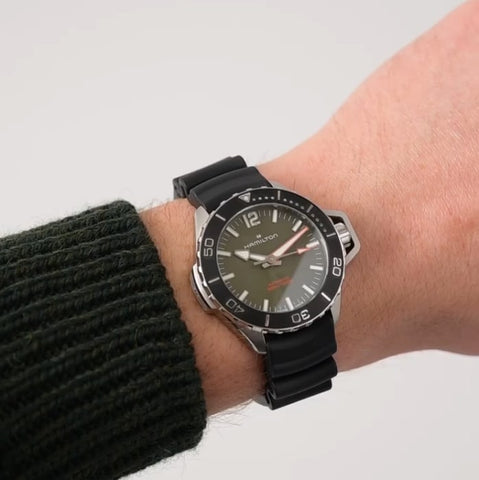 Hamilton H77455360 Watch - Khaki Navy [Exclusive to Official Stores and Online Boutique] Openwater Auto (Image 2)