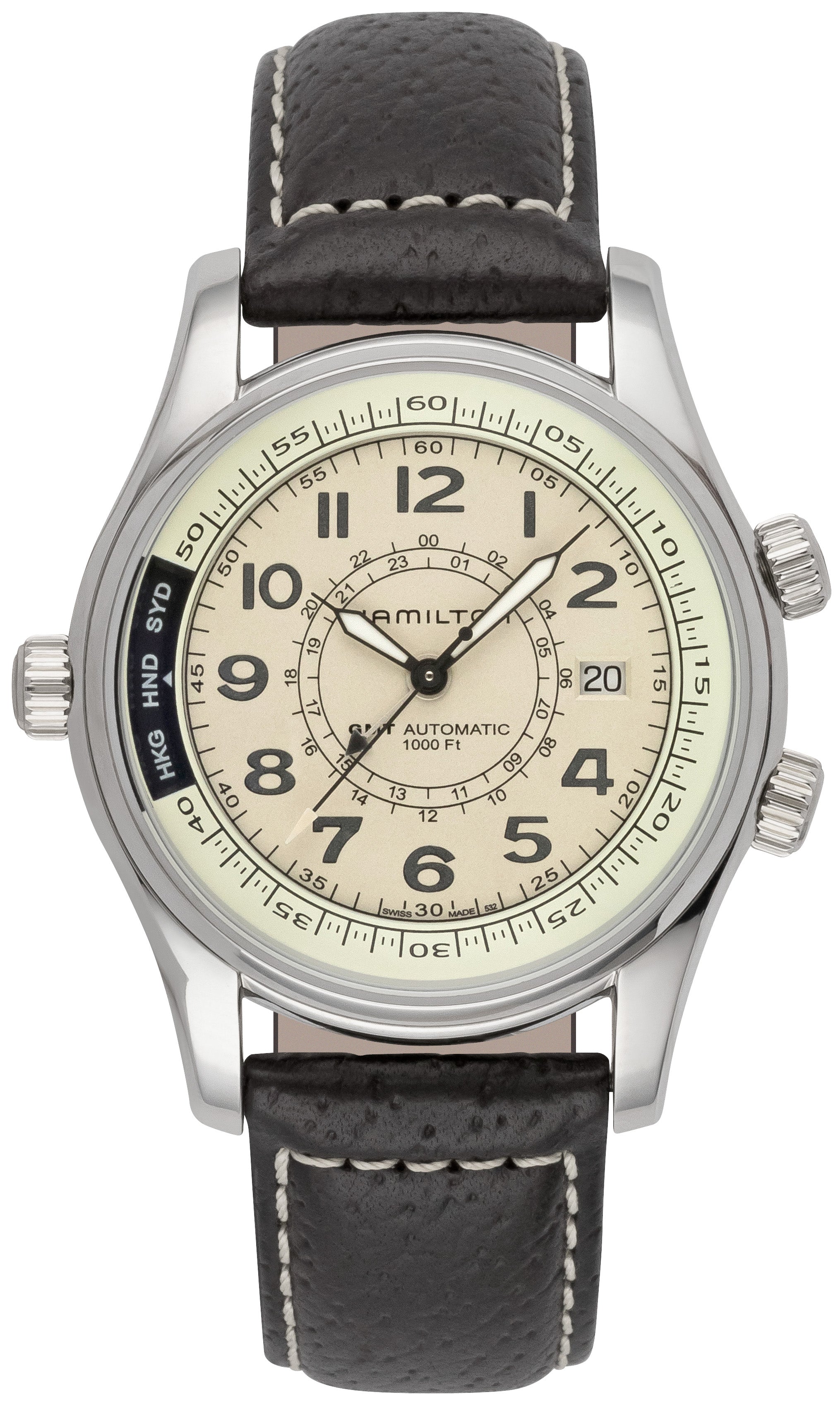 Hamilton H77525553 Watch - Khaki Navy Khaki UTC Auto (Image 5)