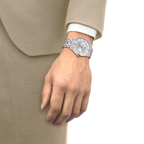 TISSOT T139.407.11.038.00 Elegant Swiss Design Sapphire Crystal Water Resistant Stainless Steel Bracelet