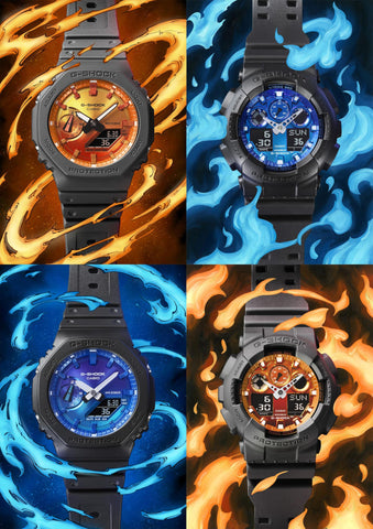CASIO G-Shock Flame Inside Series GA-100FL-1AJF Men's Watch