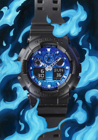 CASIO G-Shock Flame Inside Series GA-100FL-1AJF Men's Watch