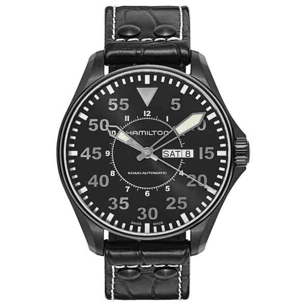 Hamilton H64785835 Watch - Khaki Aviation Pilot Day Date Auto (Image 7)