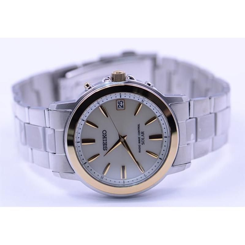 SEIKO SBTM170 Watch - Men's Solar Radio Wave Watch - Silver (Image 3)