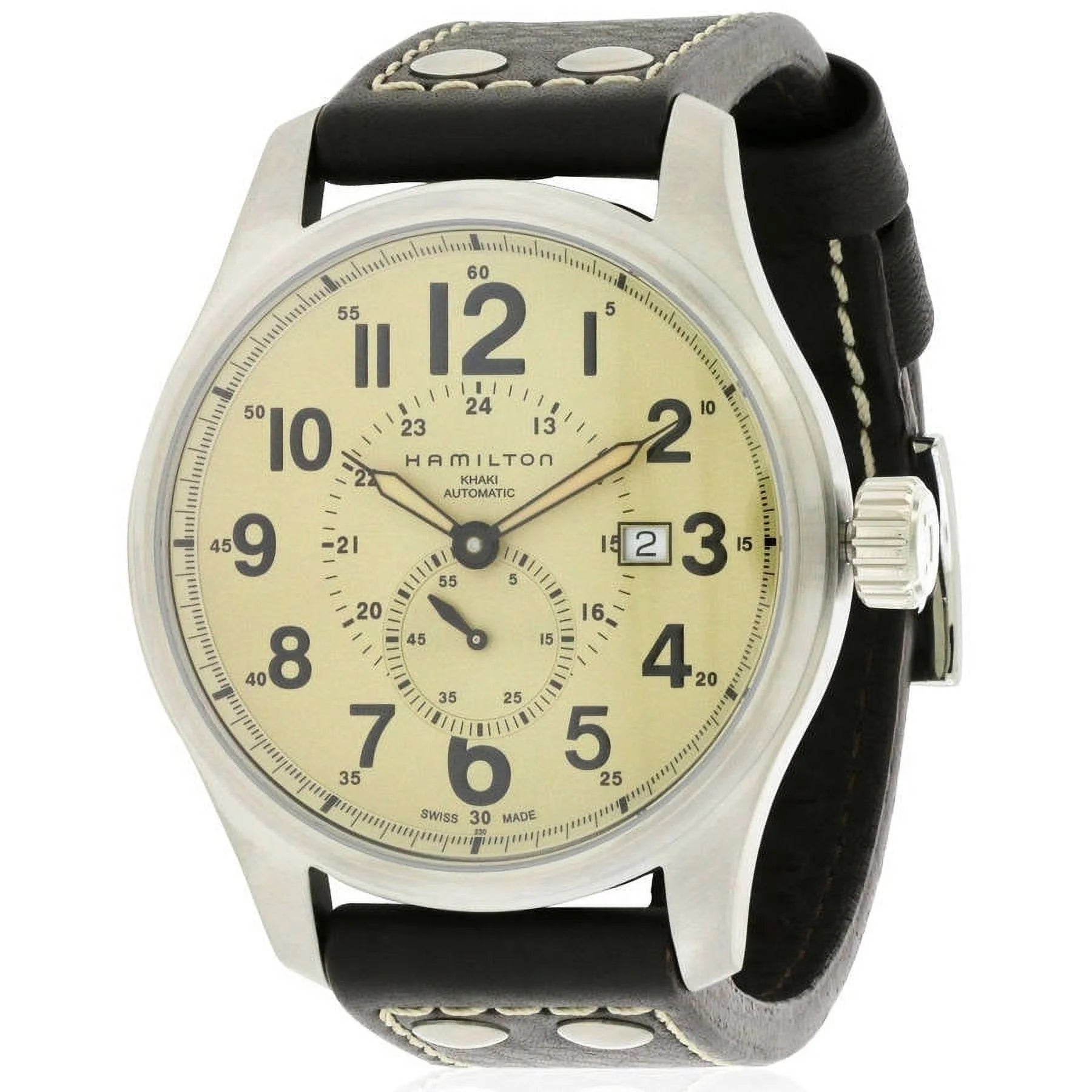 Hamilton H70655723 Watch - Khaki Field Khaki Officer Auto