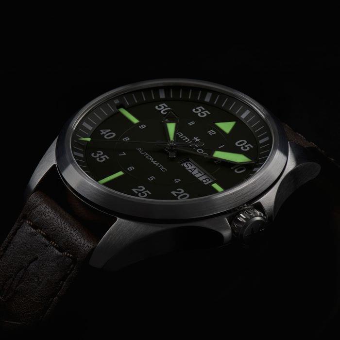 Hamilton H64635560 Watch - Khaki Aviation Pilot Day Date Auto (Image 6)