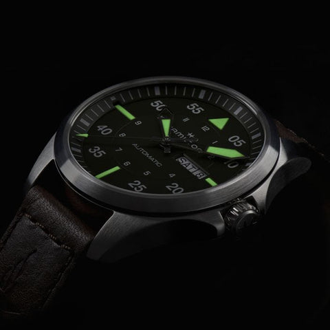 Hamilton H64635560 Watch - Khaki Aviation Pilot Day Date Auto (Image 6)