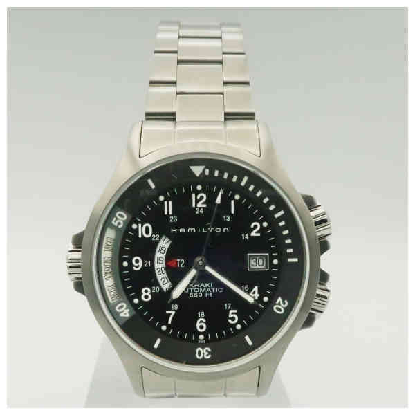 Hamilton H77615133 Watch - Khaki Navy GMT Auto