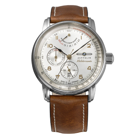 96901 Mediterranee Silver 2-Year Warranty Water Resistant Elegant Design Stylish Timepiece