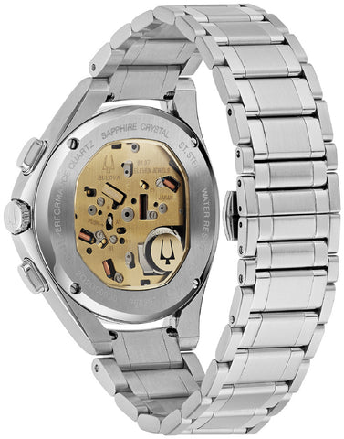 BULOVA 96A297 Elegant Curved Design Stainless Steel Case Sapphire Crystal Water Resistant