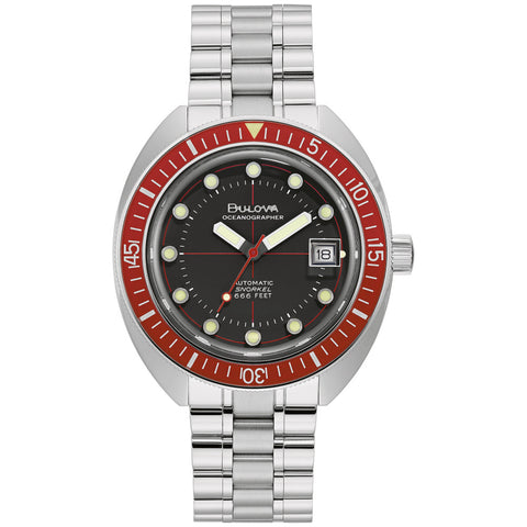 BULOVA 96B343 Oceanographer Devil Diver Automatic Movement 200m Water Resistance Luminous Hands Stainless Steel Case