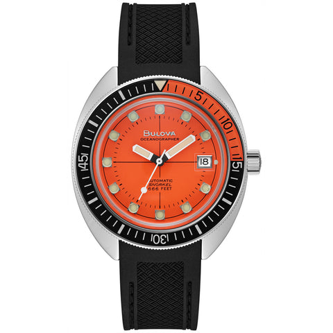 BULOVA 96B350 Oceanographer Devil Diver Automatic Movement 200m Water Resistance Stainless Steel Case Stylish Design