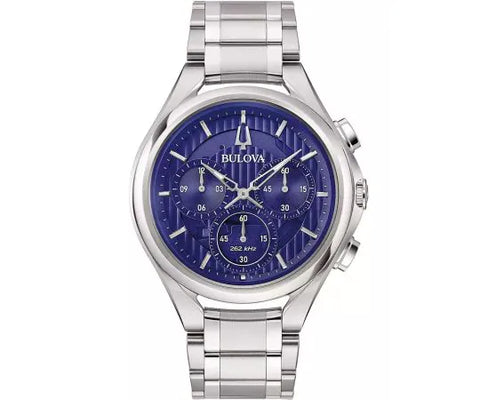 BULOVA 96A302 Elegant Curve Design with Stainless Steel Case, Scratch Resistant Crystal, and Reliable Quartz Movement for Timeless Style