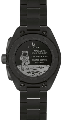 98A335 BULOVA Lunar Pilot Quartz Limited Edition 6000 Pieces Chronograph Stainless Steel Sapphire Crystal