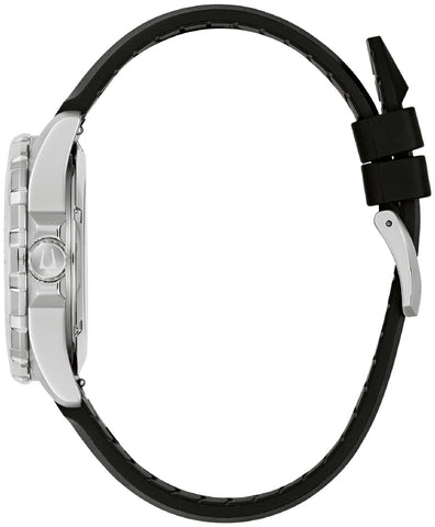 98B465 Bulova Marine Star Automatic Watch Stainless Steel Case Water Resistant Date Display Elegant Design