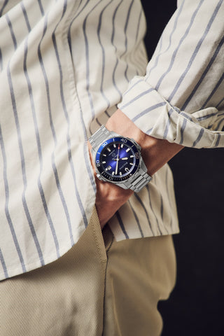98B466 BULOVA Marine Star Automatic Watch - Water Resistant - Stainless Steel Case - Luminous Hands - Date Function