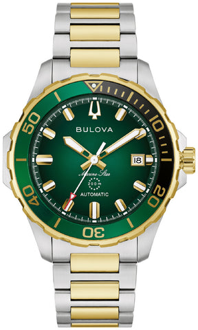 98B467 BULOVA Marine Star Automatic Watch Water Resistant Stainless Steel Chronograph Elegant Design