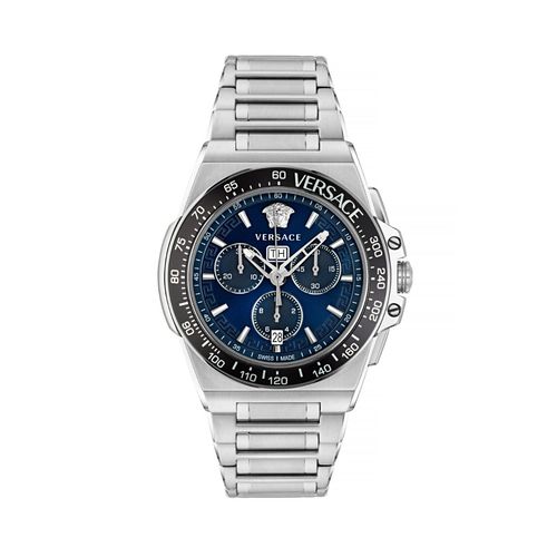 VERSACE VE7H00423 Watch - Greca Extreme Luxury Watch with 2 Year Warranty, Bold Blue Design, and Precision Quartz Movement