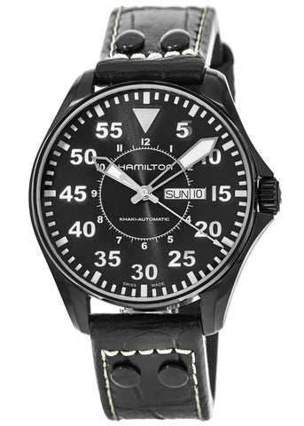 Hamilton H64785835 Watch - Khaki Aviation Pilot Day Date Auto (Image 3)