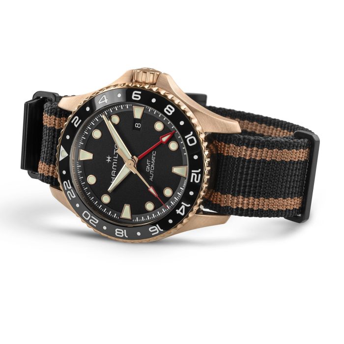Hamilton H82565930 Watch - Khaki Navy Scuba Automatic GMT 43mm Bronze (Image 4)