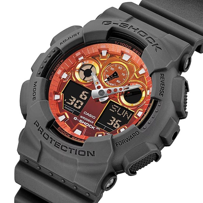 CASIO GA-100FL-8AJF Watch - Men's G-SHOCK Flame Inside Series (Image 4)