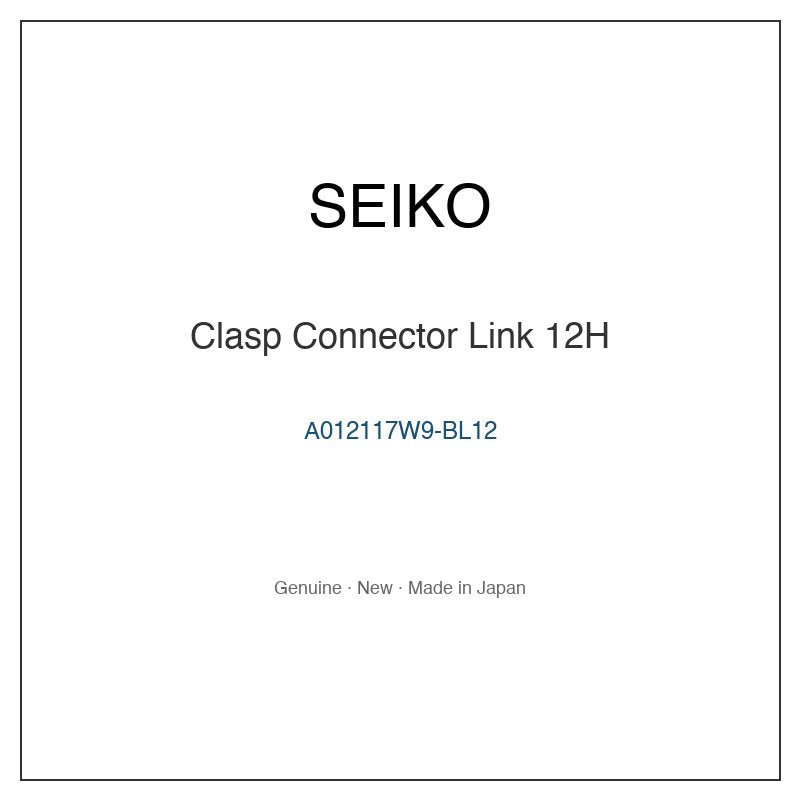 SEIKO A012117W9-BL12 Watch Parts
