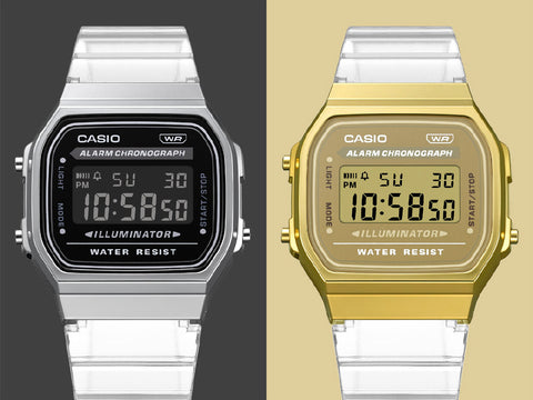 CASIO A168XESG-9AJF Classic Digital Watch with Stainless Steel Band LED Backlight Water Resistant