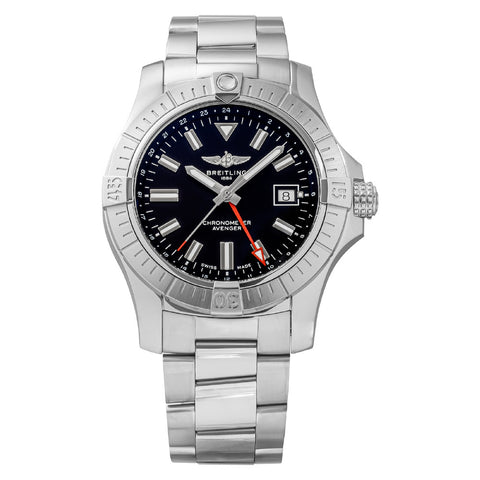 Breitling A32397101B1A1 Avenger Automatic GMT 2-Year Warranty Black Dial Swiss Movement Water Resistant