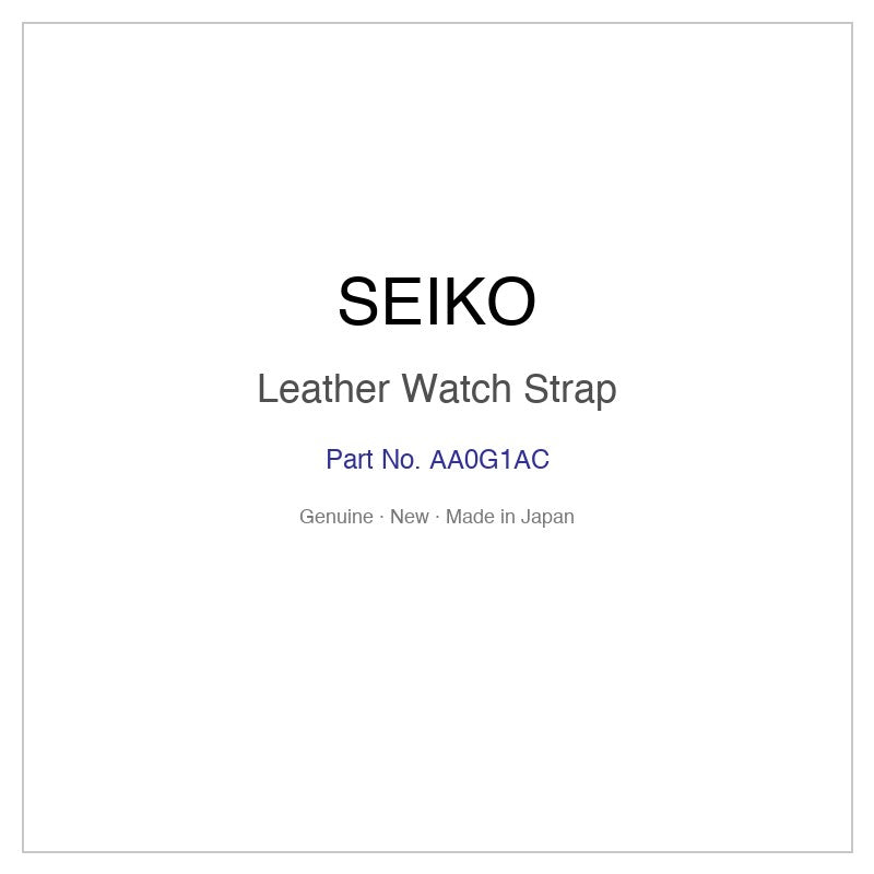 SEIKO AA0G1AC Leather Watch Strap for SBLA033 SBLA033J and More Models