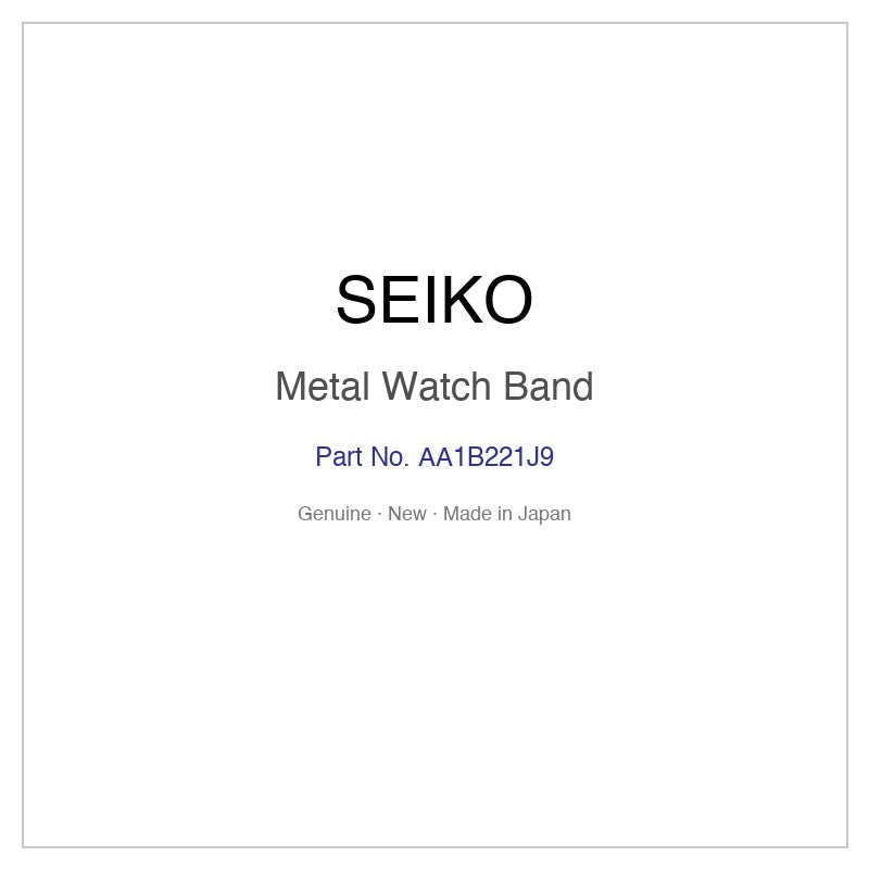 SEIKO AA1B221J9 Metal Watch Band for SBGJ237G and More Models