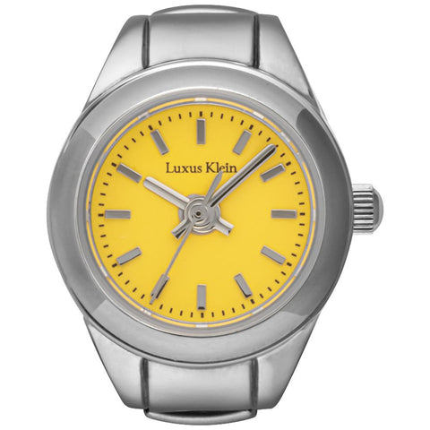 AK016SSYEO Elegant Ring Watch AK Series Silver/Yellow 1-Year Warranty Stylish Design Durable Materials