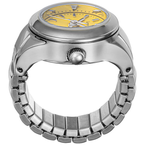 AK016SSYEO Elegant Ring Watch AK Series Silver/Yellow 1-Year Warranty Stylish Design Durable Materials