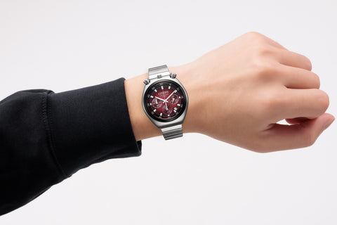 CITIZEN AN3714-84Z Record Label Chronograph Eco-Drive Stainless Steel Water Resistant 100m