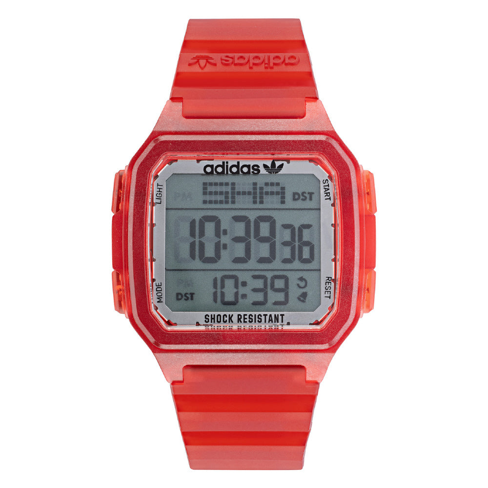 ADIDAS AOST22051 Watch - デジタルワン GMT [DIGITAL ONE GMT] 1年保証 レッド [正 Watch