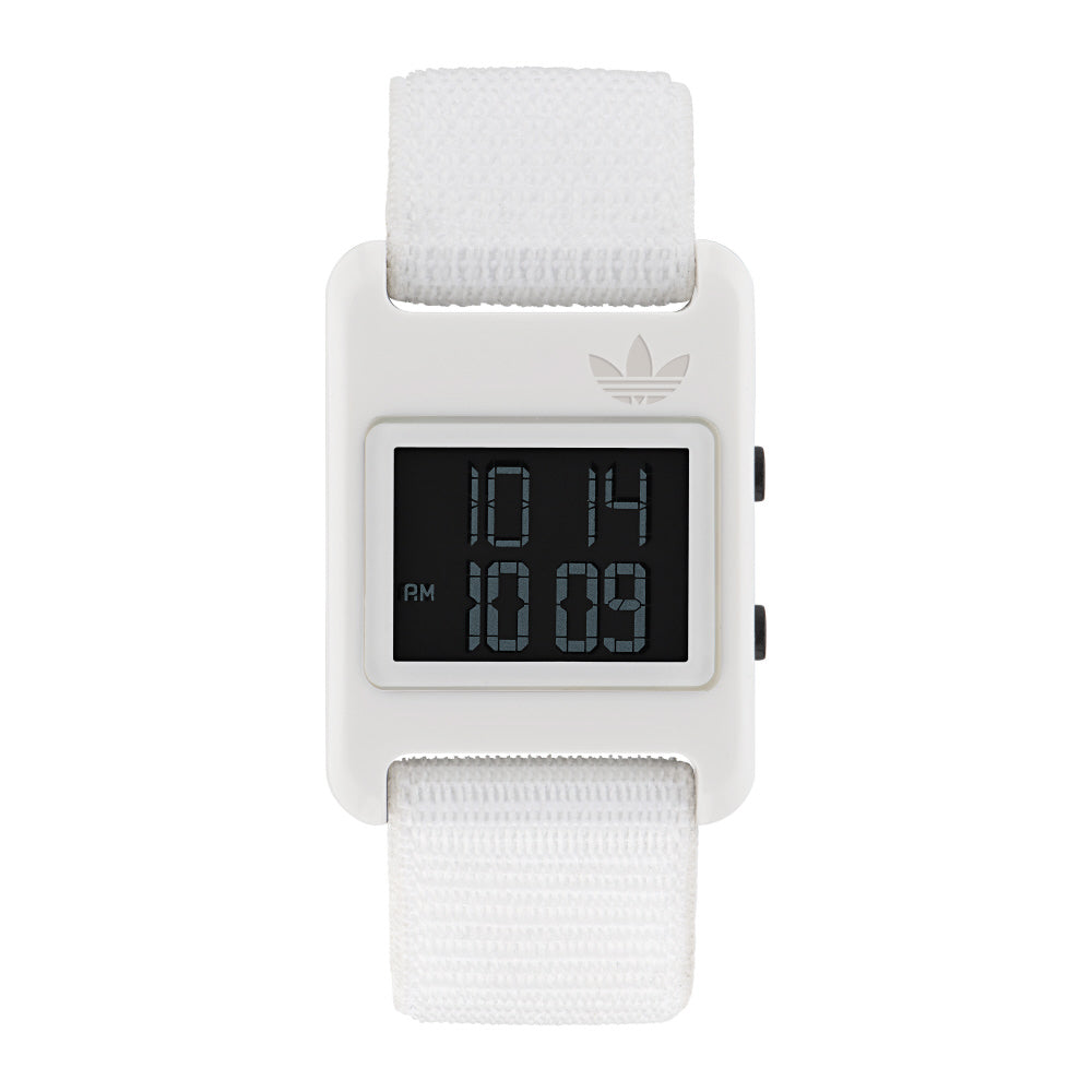 ADIDAS AOST23064 Watch - Retro Pop Digital Watch 1-Year Warranty Stylish White Color Lightweight Design